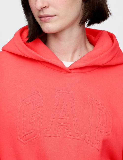 VintageSoft Cropped Logo Hoodie