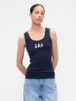 Ribbed Gap Logo Tank Top