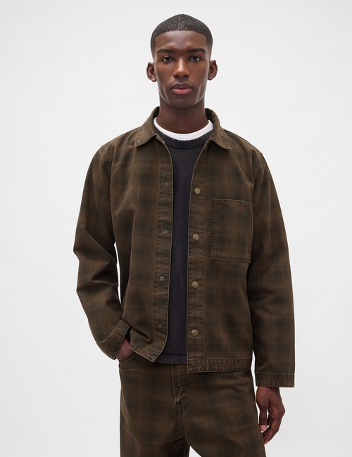 DENIM CANVAS OVERSHIRT - 2