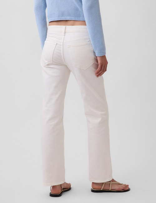 Mid Rise Relaxed Straight Jeans