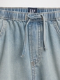 Kids High Rise Denim Easy Shorts