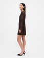 LS BOATNECK MINI SHIFT DRESS