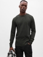 Waffle-Knit Crewneck T-Shirt
