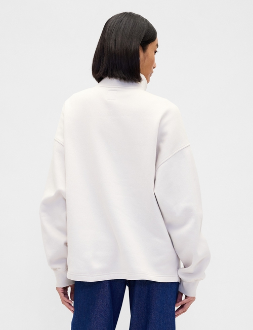 VintageSoft Oversized Logo Quarter-Zip Pullover