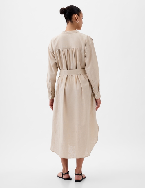 Linen Blend Maxi Dress