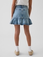 Kids Denim Ruffle Skirt