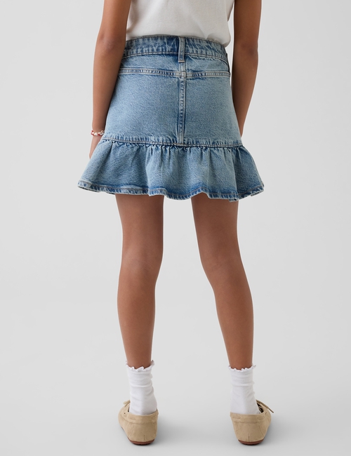 Kids Denim Ruffle Skirt