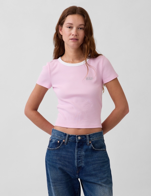 Ribbed Gap Logo Baby T-Shirt