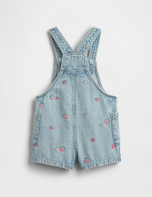 Baby & Toddler Embroidered Denim Shortalls