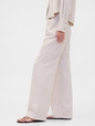 Linen-Cotton Wide-Leg Pants