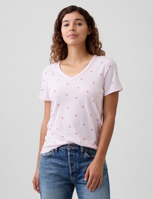 Favorite Print V-Neck T-Shirt