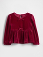 Baby & Toddler Velour Bow Top