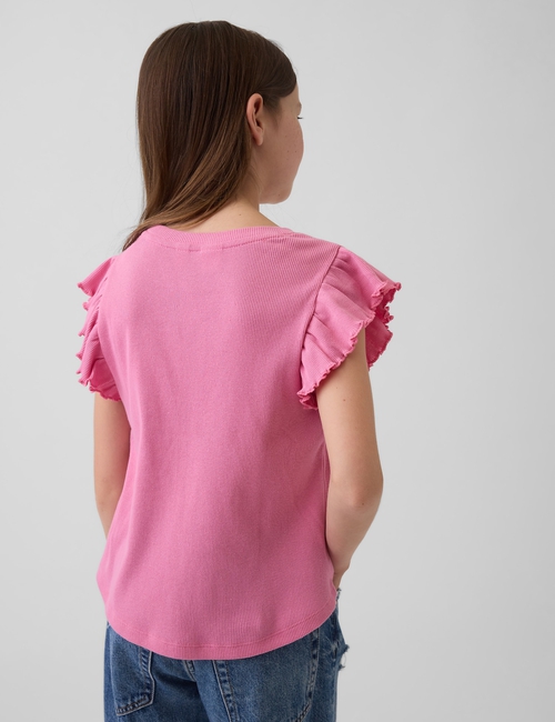 Kids Arch Logo Ruffle T-Shirt