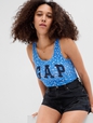 Ribbed Gap Logo Tank Top
