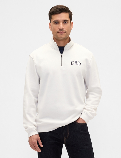 Relaxed Gap Logo Quarter-Zip Sweatshirt