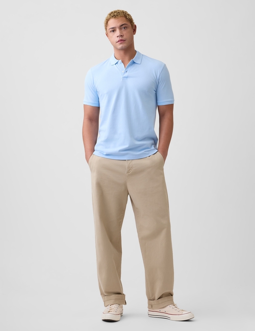 V-STRETCH PIQUE POLO - SOLID