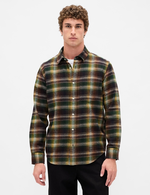 Organic Cotton Relaxed Flannel Shirt