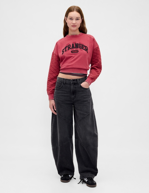 GAP X STRANGER THINGS CROPPED CREW