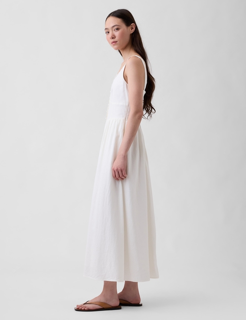 SL LACE INSERT MAXI DRESS - LINEN