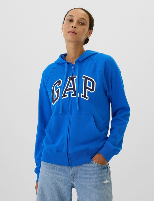 Relaxed Gap Logo Zip Hoodie