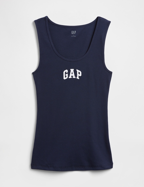 Ribbed Gap Logo Tank Top