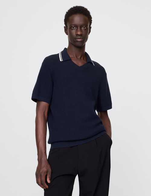 Johnny-Collar Sweater