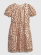Kids Puff Sleeve Sequin Dress
