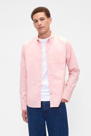 Stretch Poplin Shirt in Standard Fit