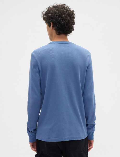 Waffle-Knit Crewneck T-Shirt