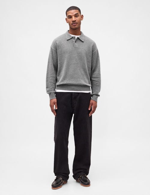 CashSoft Relaxed Polo Sweater