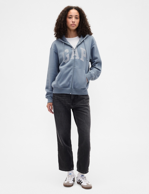 Relaxed Gap Logo Zip Hoodie