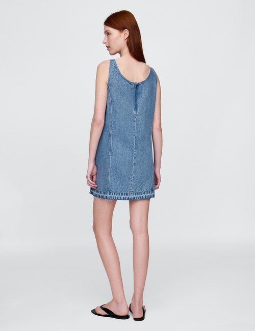 UltraSoft Denim Logo Mini Dress