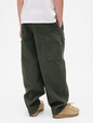 Kids Brushed Cargo Baggy Taper Pants