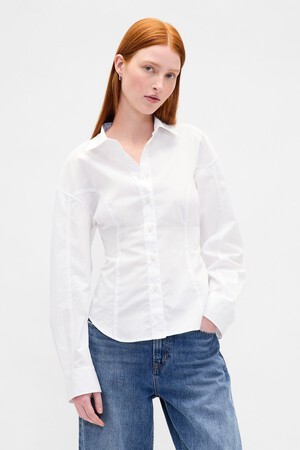 Organic Cotton Poplin Dolman Classic Shirt