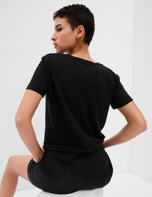 Linen-Blend T-Shirt