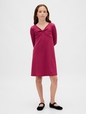 LS BOW RIB DRESS