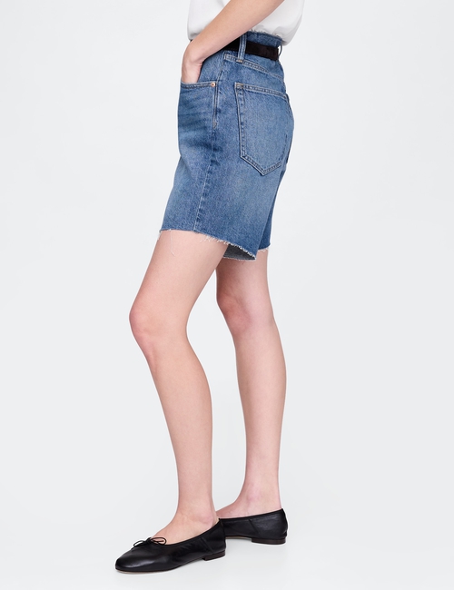 8" Mid Rise '90s Loose Denim Bermuda Shorts