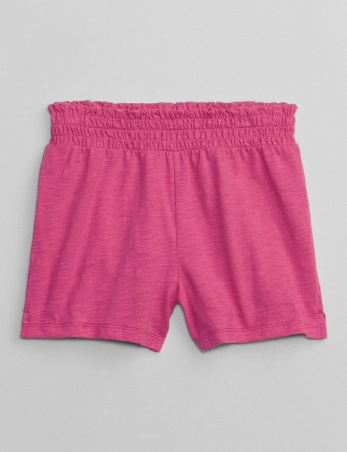 Kids Smocked Jersey Pull-On Shorts