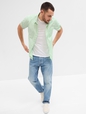 Stretch Poplin Shirt in Slim Fit