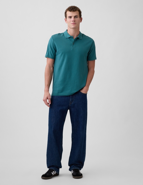 V-STRETCH PIQUE POLO - SOLID