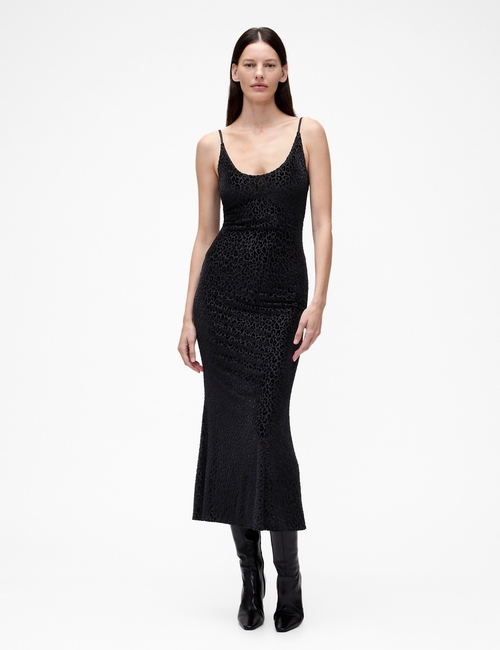 GAP STUDIO BURNOUT VELVET SLIP GOWN