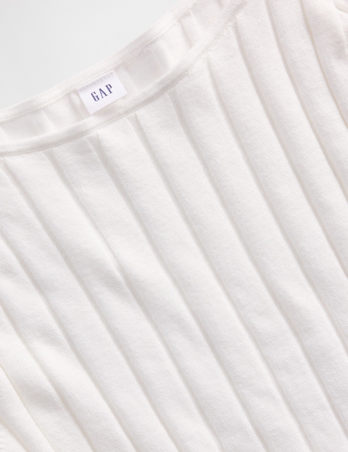 Ribbed Boatneck T-Shirt