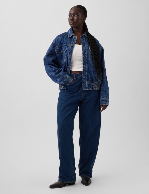 Gap × HFR Embroidered Denim Bomber Jacket by Daveed Baptiste