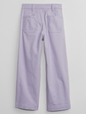 Kids High Rise Wide-Leg Ankle Jeans