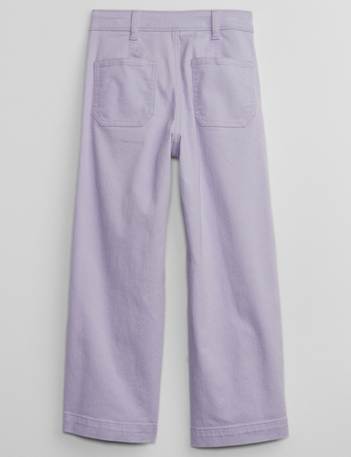 Kids High Rise Wide-Leg Ankle Jeans