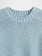 Relaxed Saddle-Sleeve Crewneck Sweater