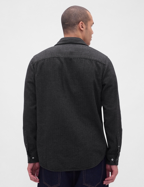 Organic Cotton Relaxed Flannel Shirt