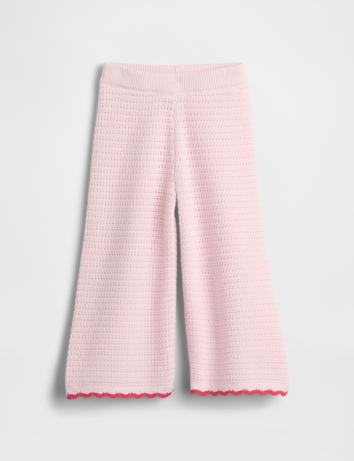 COTTON CROCHET WIDE LEG PANT - MARCH