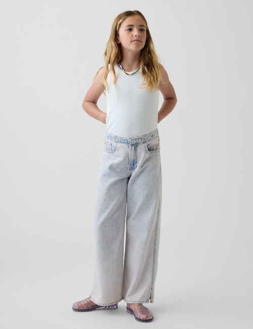 Kids Low Rise Stride Wide-Leg Jeans