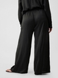 Crinkle Texture Satin Pants